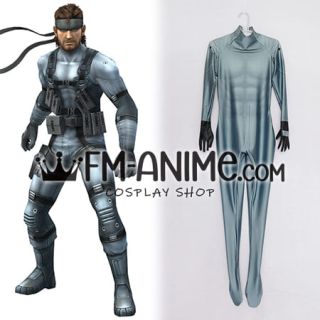 Metal Gear Solid Snake Blue Bodysuit Cosplay Costume
