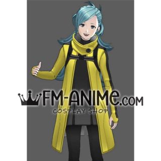 AI: The Somnium Files Mizuki Okiura Yellow Coat Cosplay Costume