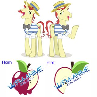 My Little Pony Flam Flim Cutie Mark Cosplay Tattoo Stickers