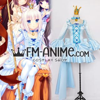 Nekopara OVA Chocola Vanilla Lolita Dress Cosplay Costume Crown Prop