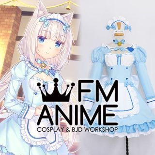 Nekopara Vol. 4 ~Neko to Patissier no Noel~ Vanilla Blue Maid Dress Cosplay Costume (Female L)