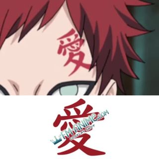 Ninja Anime Gaara Cosplay Temporary Tattoo Stickers