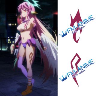 No Game No Life Jibril Cosplay Tattoo Stickers