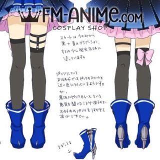 V Singer NOSTALOGIC Meiko Cosplay Shoes Boots