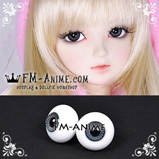 16mm Dark Slate Blue Spiral & Black Pupil BJD Dolls Glass Eyes Eyeballs Accessories