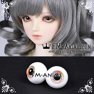 16mm Neon Light Multicolor Spiral & Black Pupil BJD Dolls Glass Eyes Eyeballs Accessories