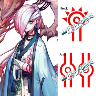 Onmyoji Ichimoku Ren Cosplay Tattoo Stickers