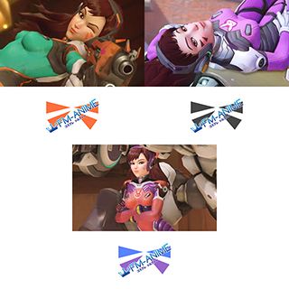 Overwatch D.Va Tangerine / Watermelon / White Rabbit Cosplay Tattoo Stickers
