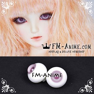 18mm Mauve Purple Pupil BJD Dolls Glass Eyes Eyeballs Accessories