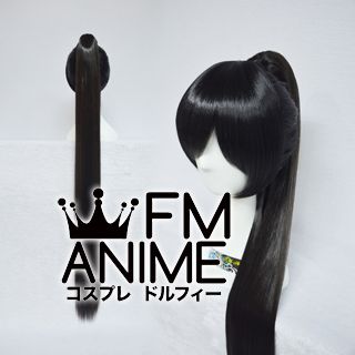 Long Straight Ponytail Style Clips on Black Cosplay Wig (120cm)