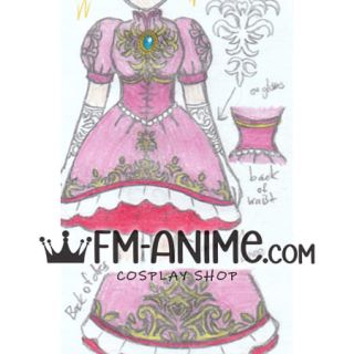 Su Ma-o Princess Peach Short Version Cosplay Costume