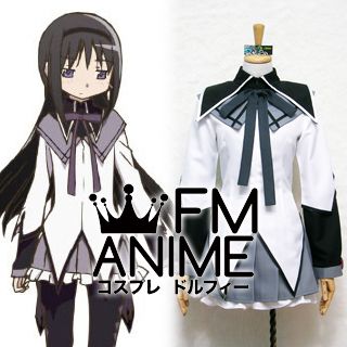 Puella Magi Madoka Magica Akemi Homura Cosplay Costume