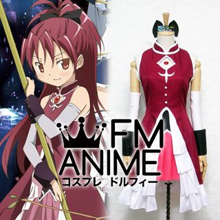 Puella Magi Madoka Magica Sakura Kyoko Cosplay Costume