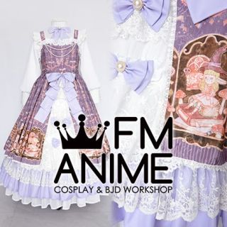 Purple Lolita Dress The Witches Magical Shop Witch Rabbit Black Cat Cosplay Costume