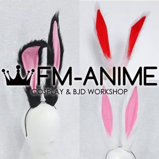 Rabbit Bunny Ears Headband Easter Rabbit Ears Black White Pink Velvet Cosplay Accessories Prop