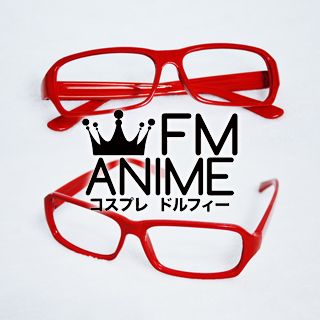 Red Square Frame Glasses Cosplay Accessories Props (Without Lenses)