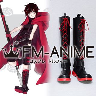 Anime Boots #6 - Red Combat Boots | Anime Custom Shoes Vegan – ACES INFINITY