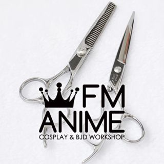 Stainless Steel Hair Wig Cutting Shears & Thinning Scissors Set Cosplay Accessories Hair Styling