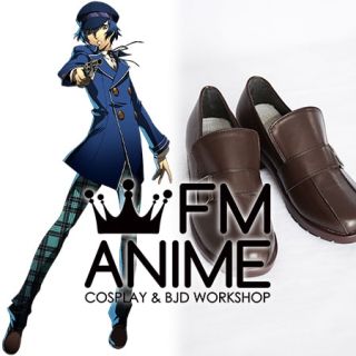 Shin Megami Tensei: Persona 4 Naoto Shirogane Cosplay Shoes Boots (Dark Brown)