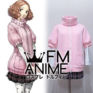 Shin Megami Tensei: Persona 5 Haru Okumura Uniform Pink Coat Cosplay Costume