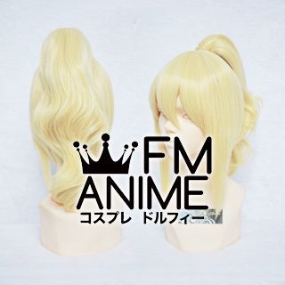Short Length Clips on Single Wavy Mixed Light Gold Cosplay Wig