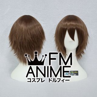 Short Layered Coffee Brown Cosplay Wig