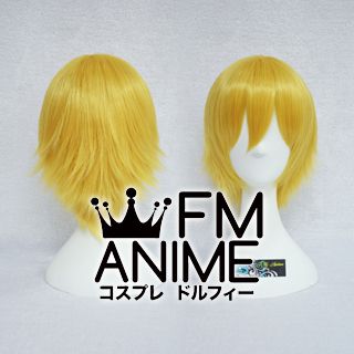 Short Layered Gold Cosplay Wig