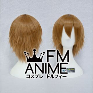 Short Layered Golden Brown Cosplay Wig