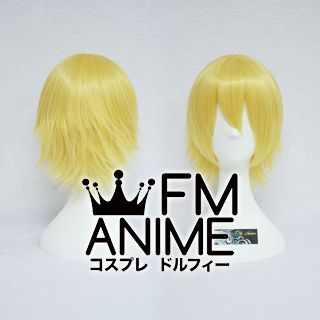 Short Layered Golden Yellow Cosplay Wig