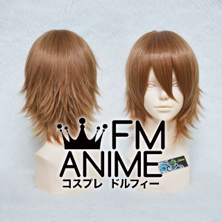 Short Layered Light Chestnut Brown Cosplay Wig