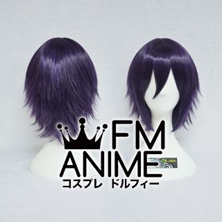 Short Layered Purple Mixed Black Cosplay Wig