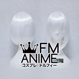 Short Straight Bob White Cosplay Wig