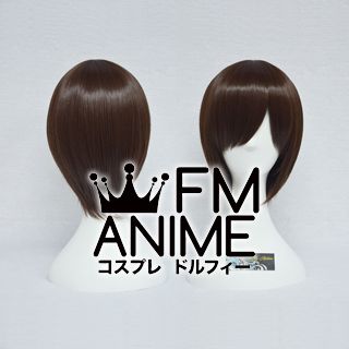 Short Straight Black Chocolate Brown Cosplay Wig