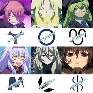 SHY Doki Inori Keheheh Quabala Tzveta Utsuro Cosplay Temporary Tattoo Stickers