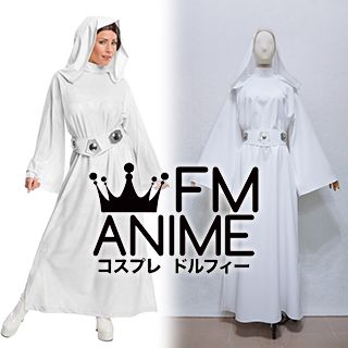 Star Wars Princess Leia White Dress Cosplay Costume