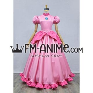 Su Ma-o Princess Peach Pink Dress Cosplay Costume