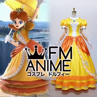 FM-Anime – Super Mario / Super Smash Bros. Ultimate Princess Daisy Dress  Cosplay Costume