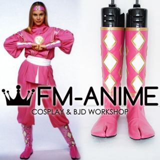 Super Sentai Series Mighty Morphin Power Rangers Pink Ninja Ranger Cosplay Shoes Boots