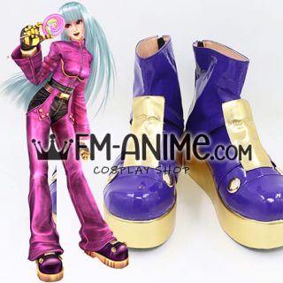 The King of Fighters KOF: Maximum Impact 2 Kula Diamond Purple Cosplay Shoes Boots