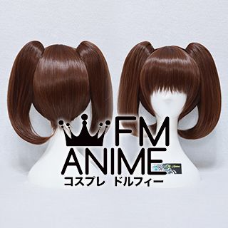 Short Length Clips on Straight Mixed Brown Cosplay Wig