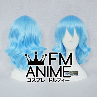 Short Wavy Water Blue Cosplay Wig