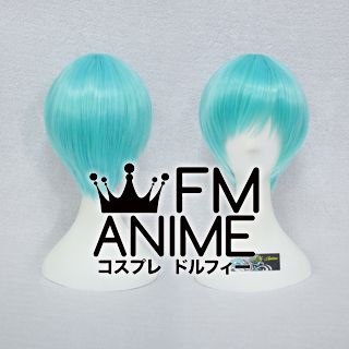 Short Straight Blue Mixd Green Cosplay Wig