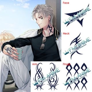 Touken Ranbu Sanchoumou Cosplay Temporary Tattoo Stickers