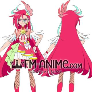 Tropical-Rouge! Pretty Cure Cure Flamingo Cosplay Wig
