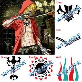 Togainu no Chi True Blood Gunji Cosplay Tattoo Stickers