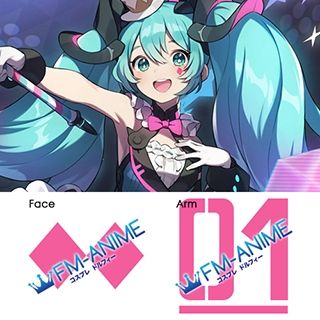 V Singer CV01 Magical Mirai 2019 Ver. Cosplay Temporary Tattoo Stickers