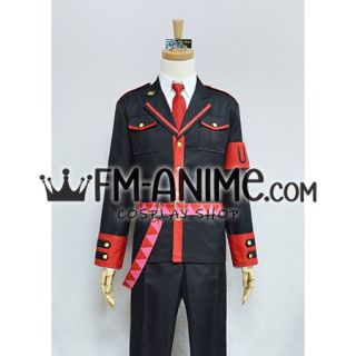 V Singer Ted Red Black Military Uniform Cosplay Costume