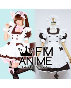 ＠Home Cafe Hitomi Maid Cosplay Costume (Brown)