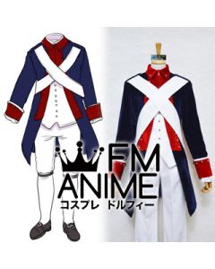 Axis Powers Hetalia Alfred F. Jones (America) Revolutionary War Military Uniform Cosplay Costume