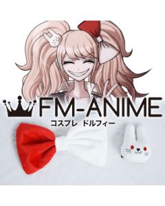 Danganronpa: Trigger Happy Havoc Junko Mukuro Enoshima Headdress Plush Doll Bow Rabbit Cosplay Accessories Props